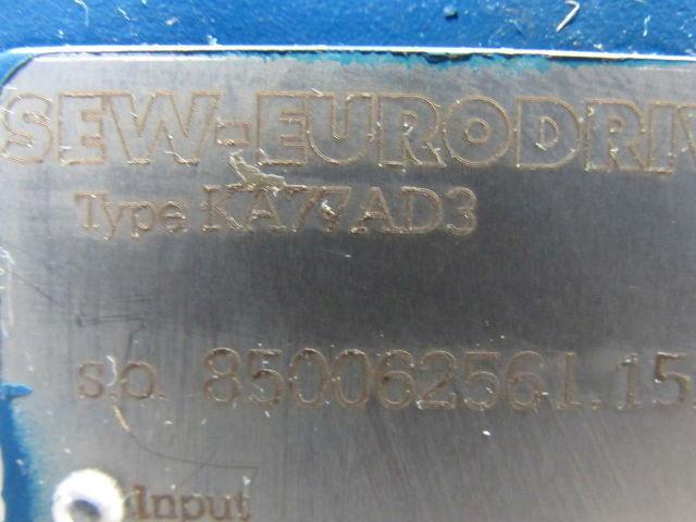 Sew Eurodrive KA77AD3 40:1 44RPM Out 13,717 Ft/Lbs Torque Left Hand Gear Reducer