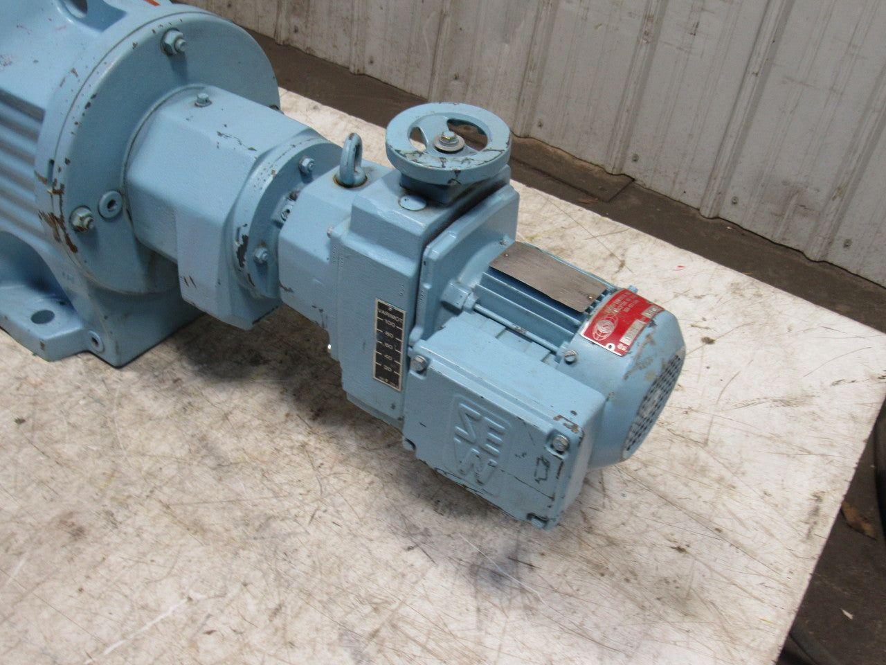 Sew Eurodrive K97R63D16DT71C4 4019:1 LH 30,955# Output 230YY/460Y  Gear Motor