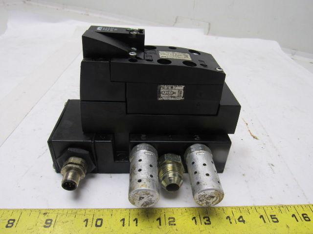 Rexroth Mecman 262-170-101-0 Pneumatic Valve W/262-108-110-0  Base 24VDC Coil