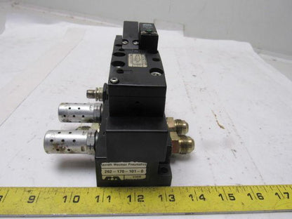 Rexroth Mecman 262-170-101-0 Pneumatic Valve W/262-108-110-0  Base 24VDC Coil