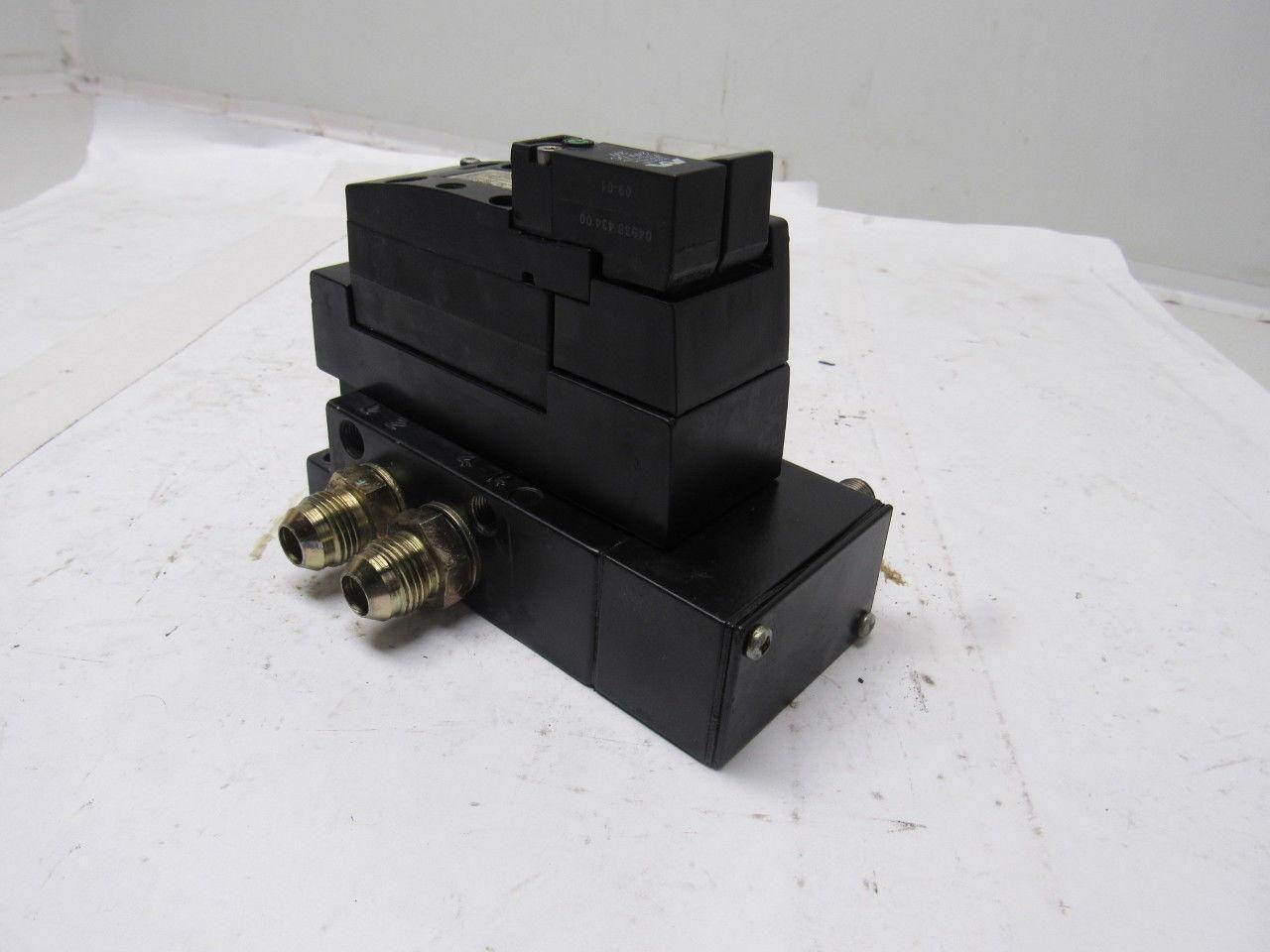 Rexroth Mecman 262-170-101-0 Pneumatic Valve W/262-108-110-0  Base 24VDC Coil