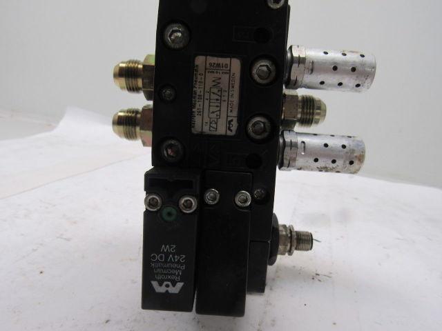 Rexroth Mecman 262-170-101-0 Pneumatic Valve W/262-108-110-0  Base 24VDC Coil