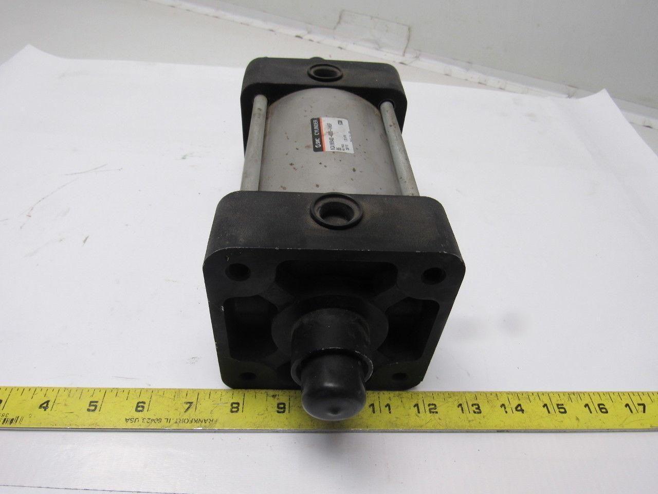 SMC NCA1WB400-0300-XA26F 4" Bore 1" Single Rod 3" Dual Stroke Push Pull Cylinder