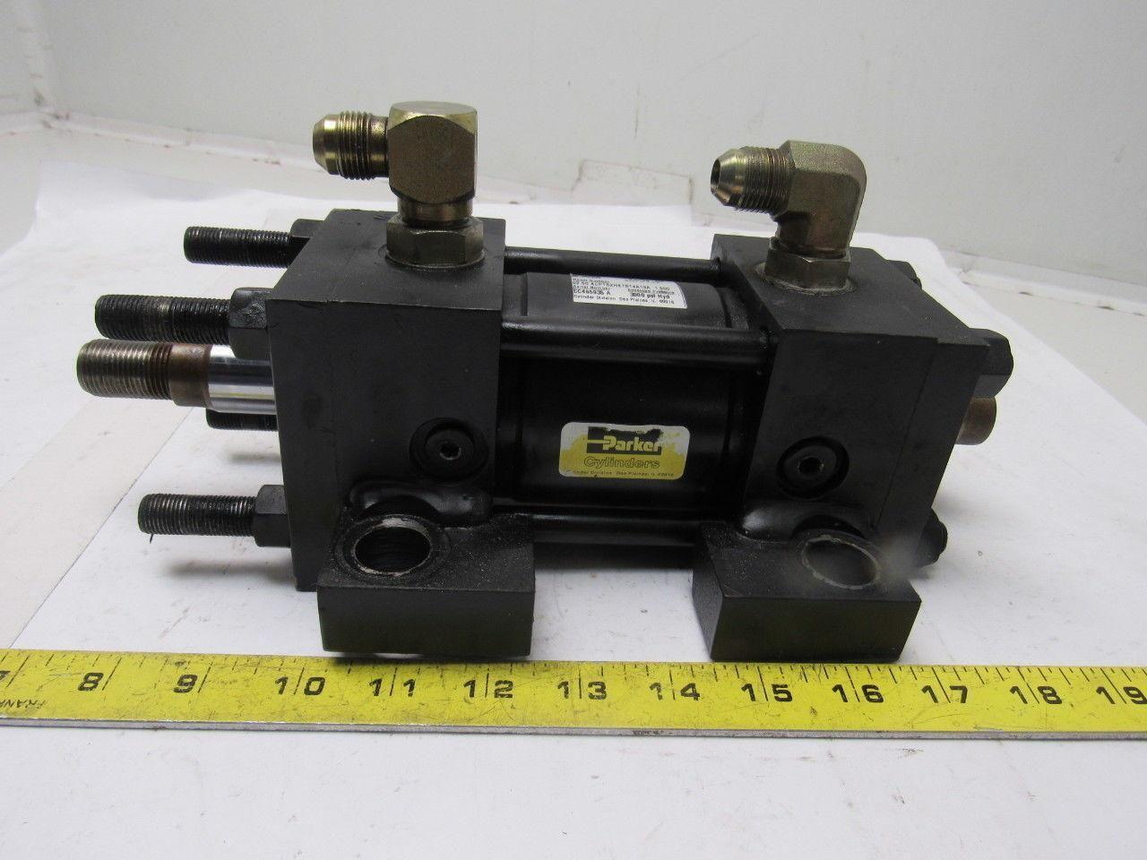 Parker 2-1/2" Bore 1-1/2" Stroke Series 2H Double Ended Hydraulic Cylinder