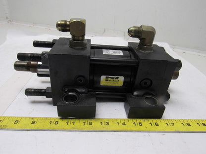 Parker 2-1/2" Bore 1-1/2" Stroke Series 2H Double Ended Hydraulic Cylinder