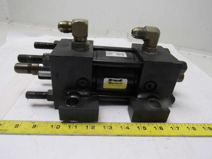 Parker 2-1/2" Bore 1-1/2" Stroke Series 2H Double Ended Hydraulic Cylinder