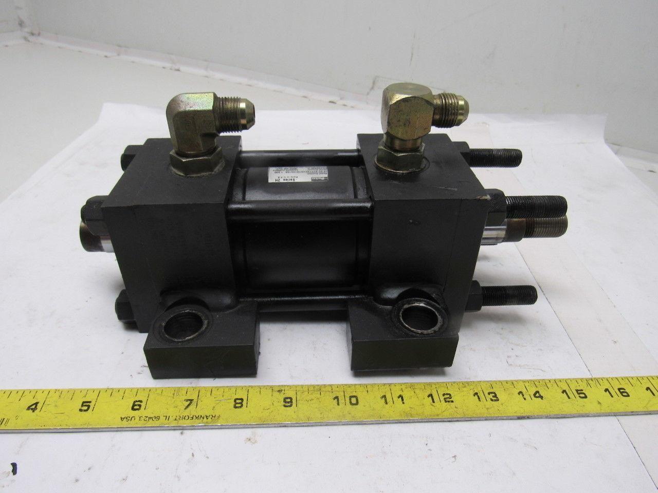 Parker 2-1/2" Bore 1-1/2" Stroke Series 2H Double Ended Hydraulic Cylinder