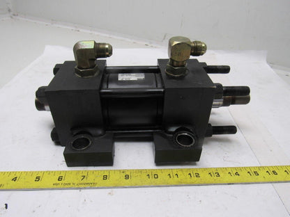 Parker 2-1/2" Bore 1-1/2" Stroke Series 2H Double Ended Hydraulic Cylinder