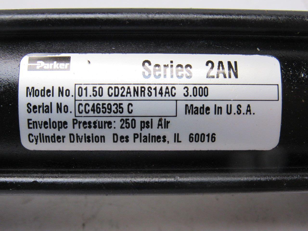 Parker 01.50 CD2ANRS14AC 3.000 Pneumatic Air Cylinder 1-1/2" Bore 1-1/2" Stroke