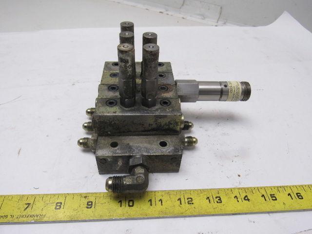 Lubriquip MSP-5T & MSP-5S 3 Station Liquid Divider Auto Lube Manifold Block