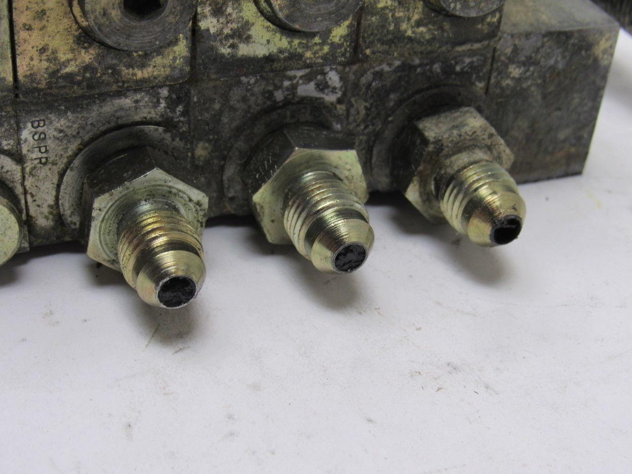 Lubriquip MSP-5T & MSP-5S 3 Station Liquid Divider Auto Lube Manifold Block