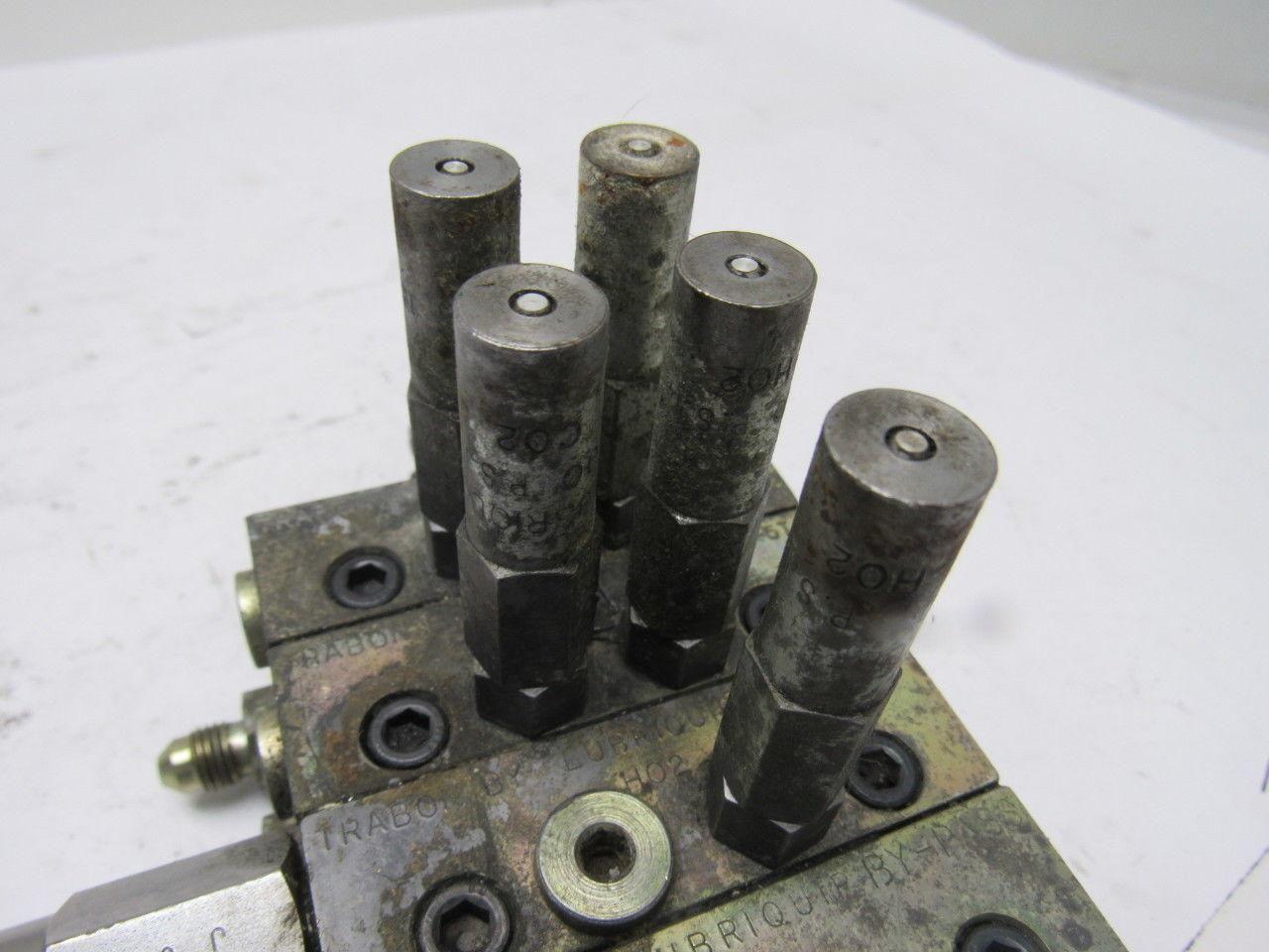 Lubriquip MSP-5T & MSP-5S 3 Station Liquid Divider Auto Lube Manifold Block