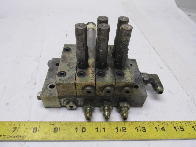 Lubriquip MSP-5T & MSP-5S 3 Station Liquid Divider Auto Lube Manifold Block