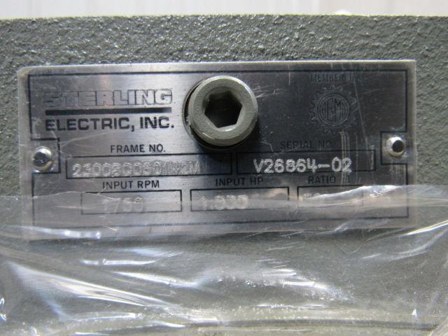 Sterling 2300BQ050142M Worm Gear Speed Reducer 50:1 Ratio