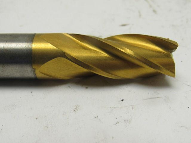5/8" 4 Flute HSS TiN Coated Twist End Mill Cutter Double Ended 5/8" Shank 5" OAL