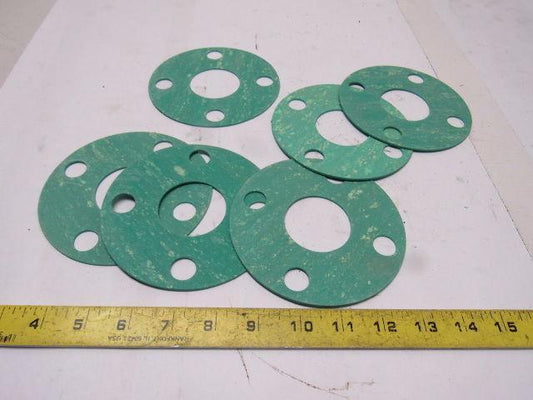 Durlon 7925/G81 150# FF 5" 4 Hole Face Flange Ring Gasket Lot Of 6