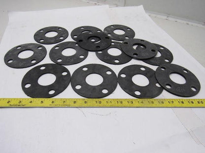 G11 1-7/8" ID Hole 4 Bolt Flange Flat Ring  1/8" Thick Rubber Gasket Lot Of 13"