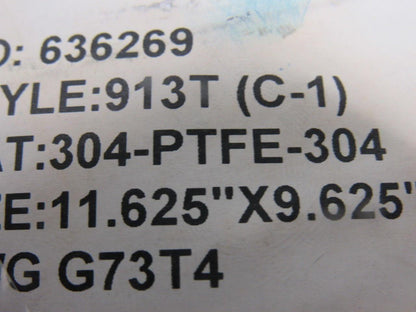 Teadit 913T C/E-1 304-PTFE-304 11-3/8"x9-5/8" CD-519 Head Gasket Top Bottom Set