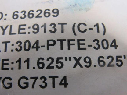 Teadit 913T C/E-1 304-PTFE-304 11-3/8"x9-5/8" CD-519 Head Gasket Top Bottom Set