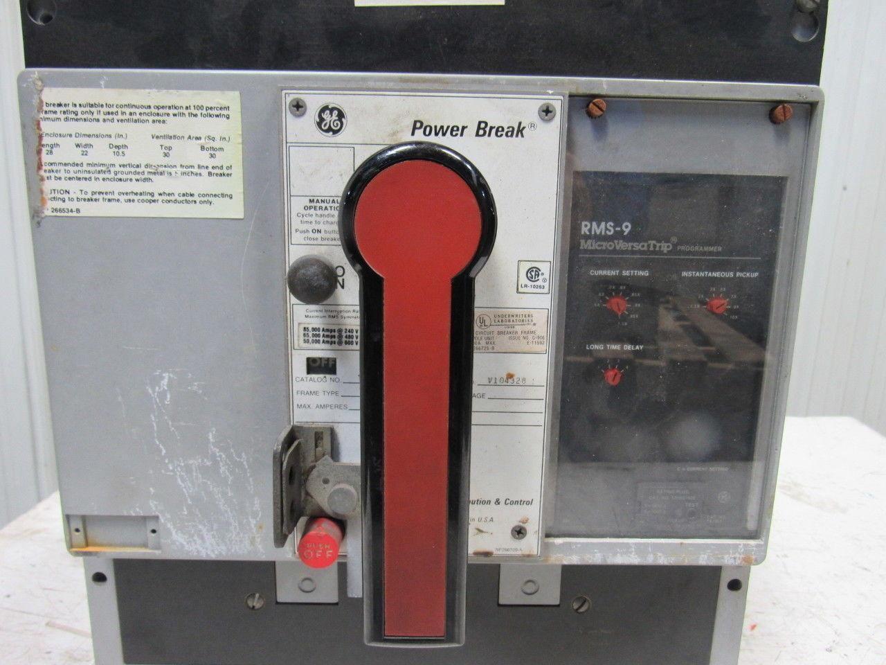 General Electric TP1616P 1600A RMS-9 Microversatrip Programmable Circuit Breaker