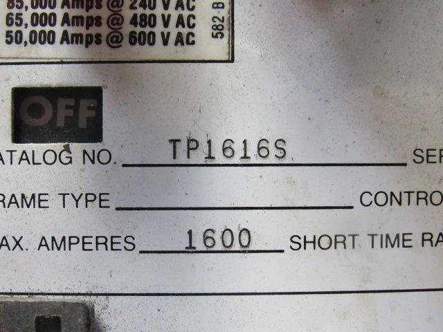 General Electric TP1616P 1600A RMS-9 Microversatrip Programmable Circuit Breaker