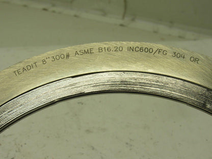 Teadit Style 913 8" #300 Gasket Wire Wound INC 600FG 304 Stainless Steel