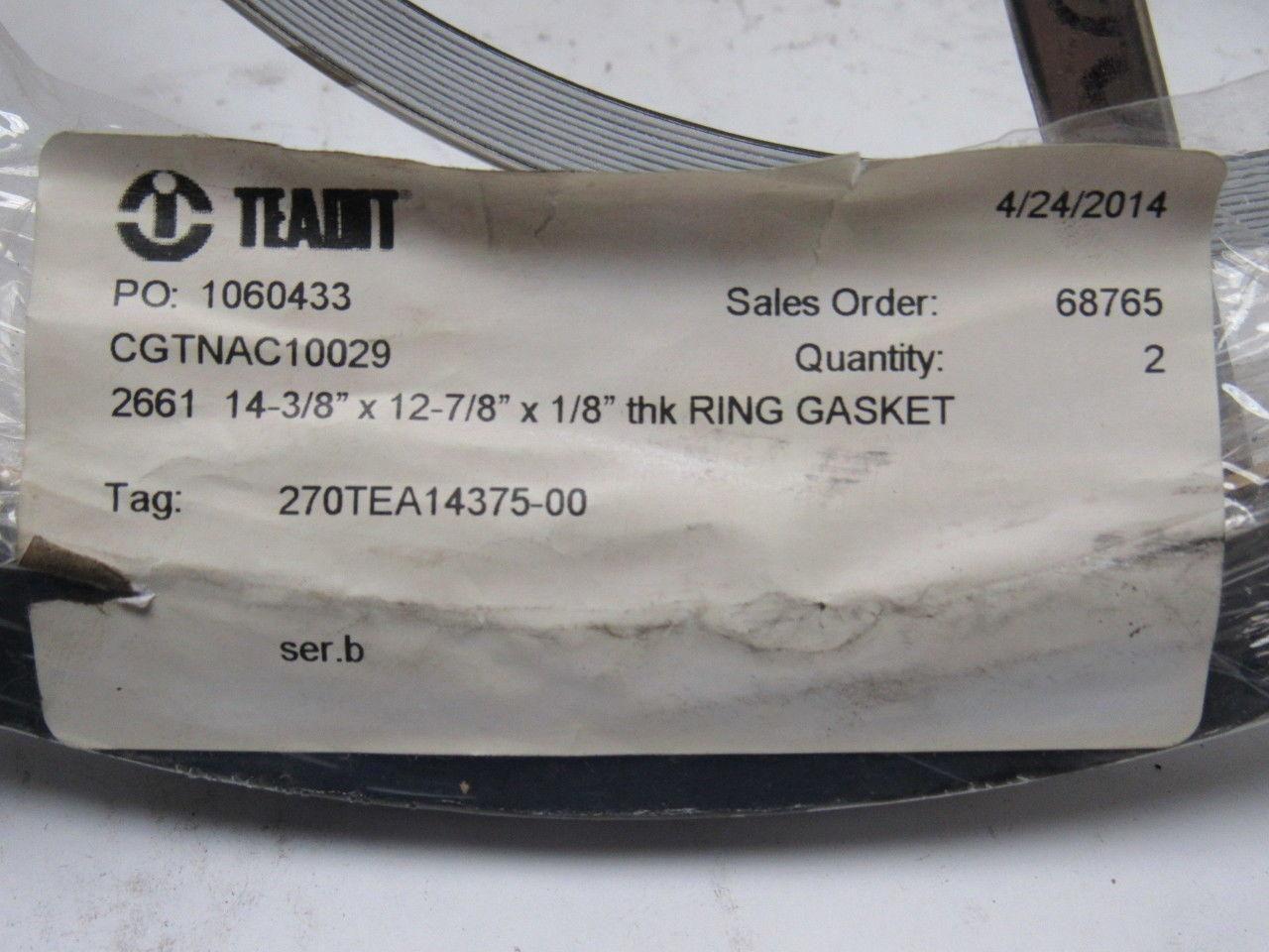 Teadit 14-3/8" x 12-7/8 x 1/8" Ring Gasket Set