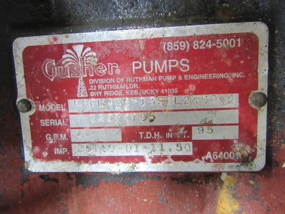 Gusher Gusher Pump ECCL-4x6-13SEL24CDMA 40HP Vertical Centrifugal Pump 1100GPM