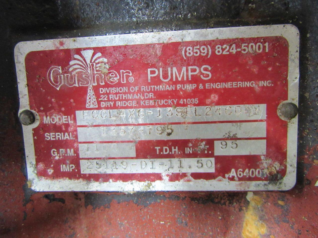 Gusher Gusher Pump ECCL-4x6-13SEL24CDMA 40HP Vertical Centrifugal Pump 1100GPM