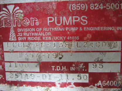 Gusher Gusher Pump ECCL-4x6-13SEL24CDMA 40HP Vertical Centrifugal Pump 1100GPM