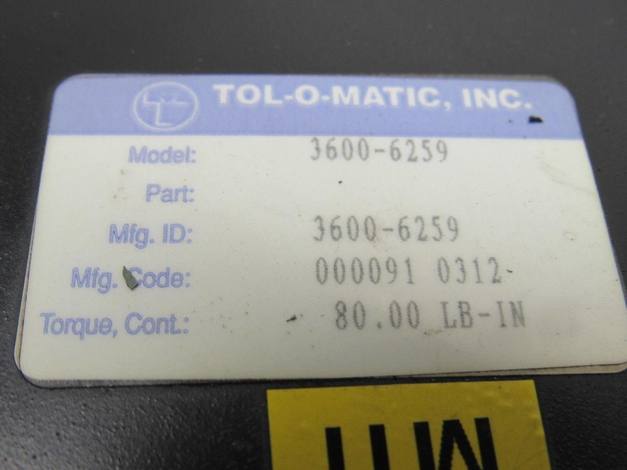 Tool-O-Matic 3600-6259 Brushless Servo Motor 3600 RPM 230V