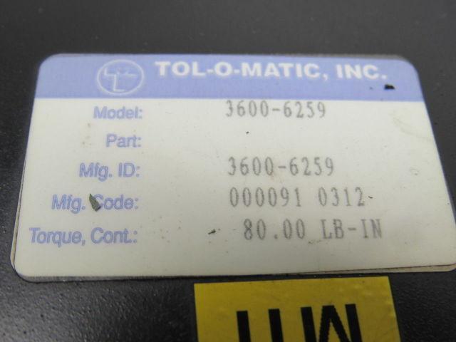 Tool-O-Matic 3600-6259 Brushless Servo Motor 3600 RPM 230V