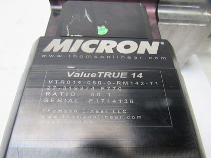 Thomson Linear VTR014-050-0-RM142-71 Right Angle Planetary Gearhead 50:1 Ratio
