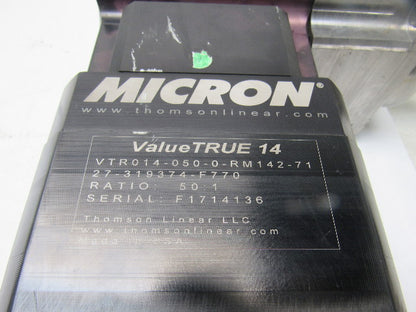 Thomson Linear VTR014-050-0-RM142-71 Right Angle Planetary Gearhead 50:1 Ratio