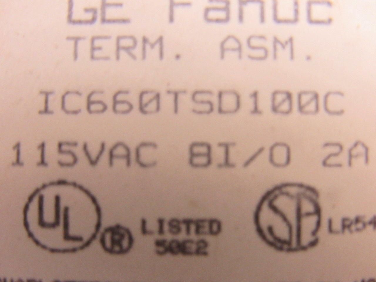 GE Fanuc IC660TSD100C I/O Module Card PLC 115V