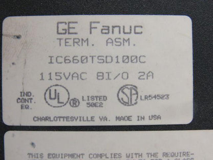 GE Fanuc IC660TSD100C I/O Module Card PLC 115V