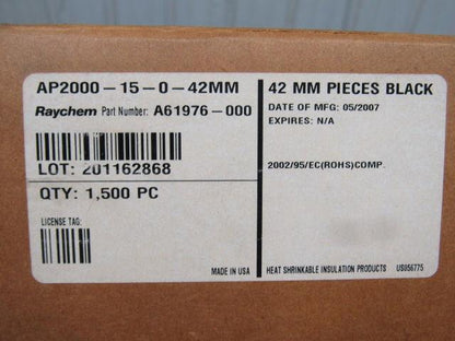 Raychem AP2000-15-0-42mm 5/8" ID Heat Shrink Tubing 42mm Long Lot Of 1500