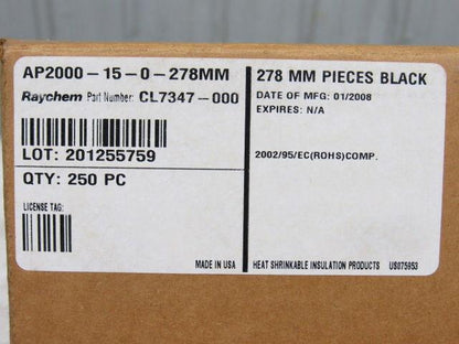 Raychem AP2000-15-0-278mm 5/8" ID Heat Shrink Tubing 278mm Long Lot Of 250