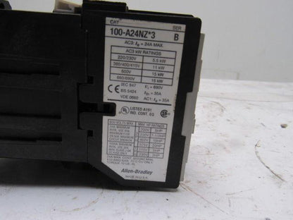 A-B Allen Bradley 100-A24NZ*3 Series B Contactor Starter 24VDC Coil