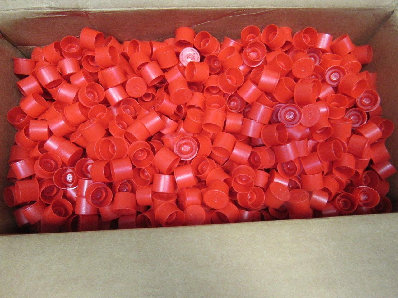 Allied Plastics MCA12A 7/8" Plastic Hex Cap Red Tube And Nut Ass'y Cap 3500 Pcs
