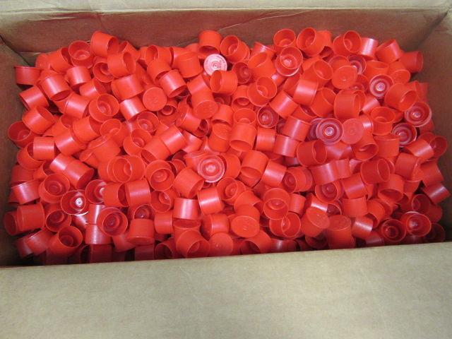 Allied Plastics MCA12A 7/8" Plastic Hex Cap Red Tube And Nut Ass'y Cap 3500 Pcs