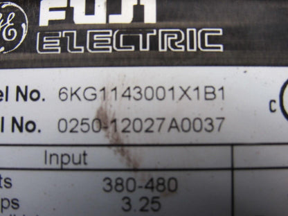 Ge Fuji 6KG1143001X1B1 1HP AC Drive AF-300G11 3PH 380/480 50/60Hz 2.9A