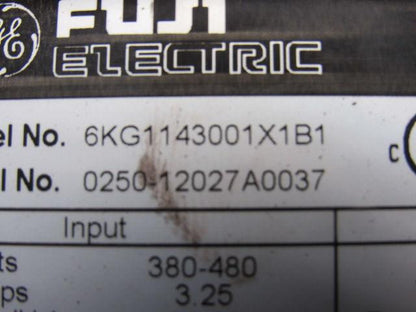 Ge Fuji 6KG1143001X1B1 1HP AC Drive AF-300G11 3PH 380/480 50/60Hz 2.9A