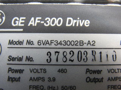 Ge Fuji 6VAF343002B-A2 AF-3001B 2hP AC Variable Frequency Drive 460V Bad Fan