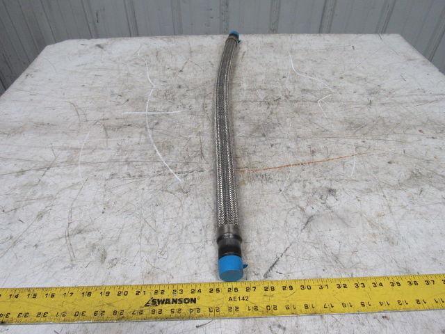 Gooding Rubber 34" Stainless Steel Braided Hydraulic Hose W/33mm Male Ends