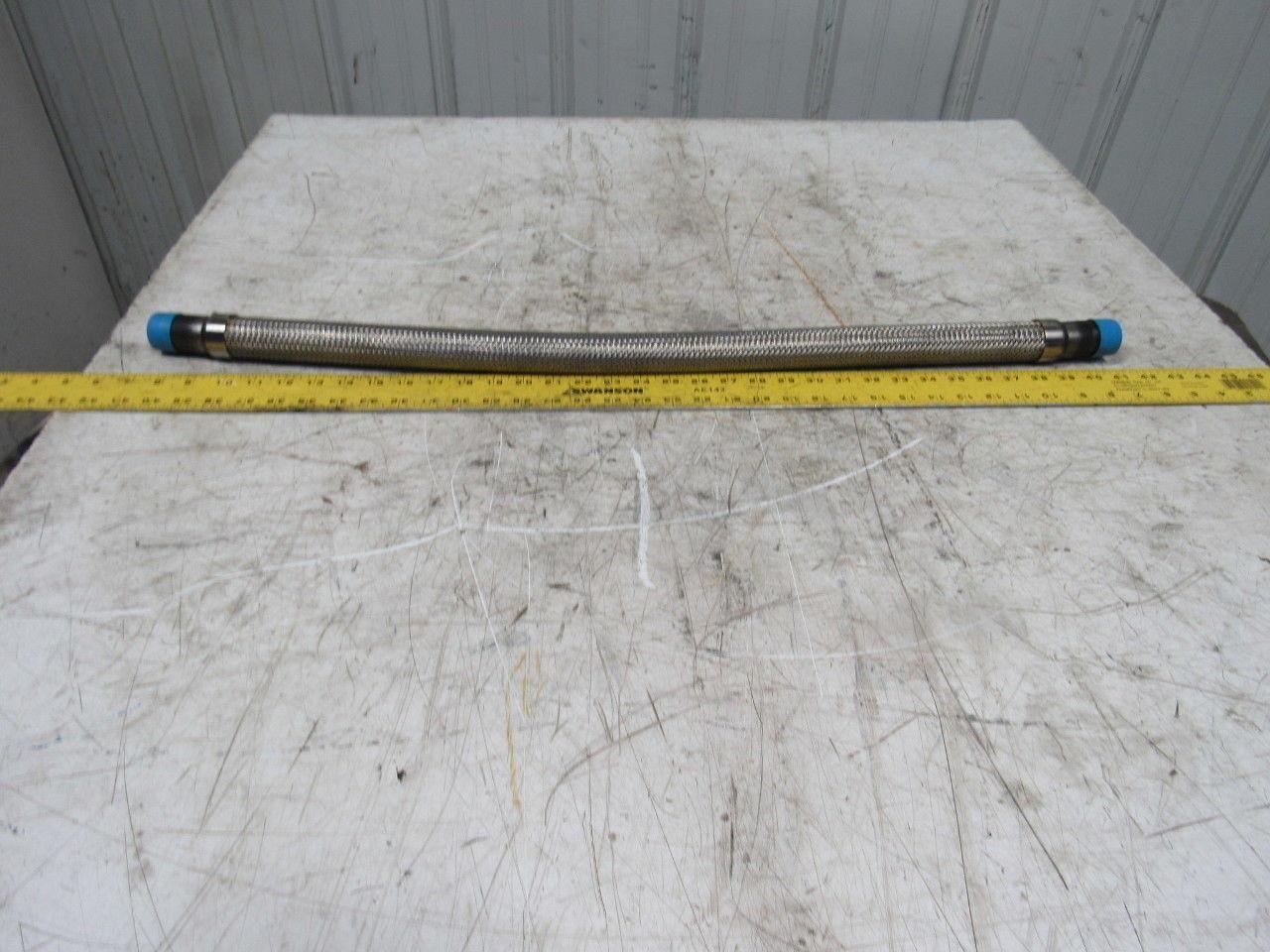 Gooding Rubber 34" Stainless Steel Braided Hydraulic Hose W/33mm Male Ends