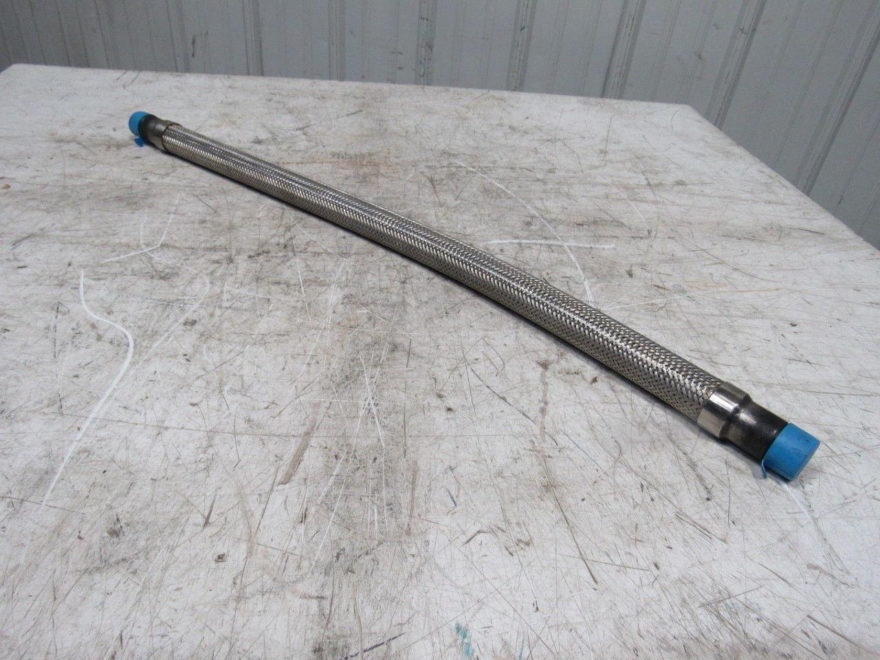 Gooding Rubber 34" Stainless Steel Braided Hydraulic Hose W/33mm Male Ends
