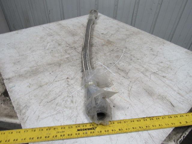 2" OD Stainless Steel Flexible Braided Hose 44" W/1-3/4" Pipe Union