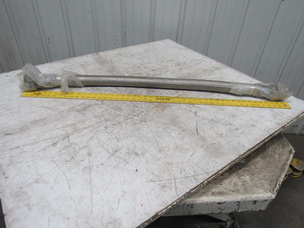 2" OD Stainless Steel Flexible Braided Hose 44" W/1-3/4" Pipe Union