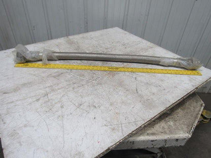 2" OD Stainless Steel Flexible Braided Hose 44" W/1-3/4" Pipe Union
